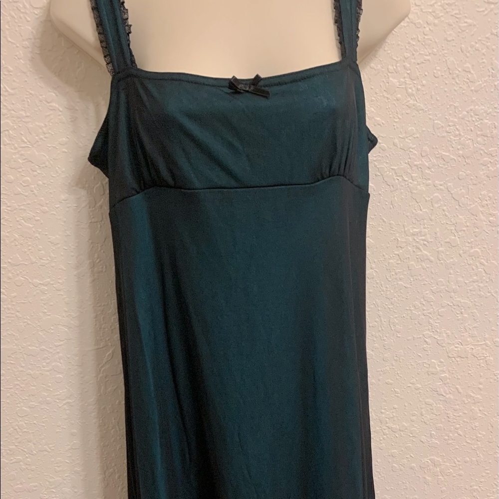 Vintage “Tiff Tiff”  Teal slip dress